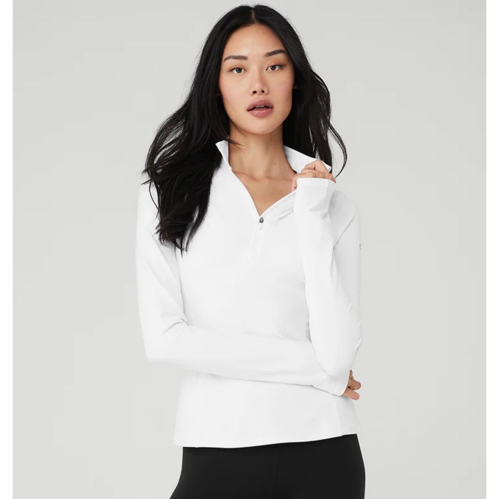 NWT Alo Zip Pullover White Medium